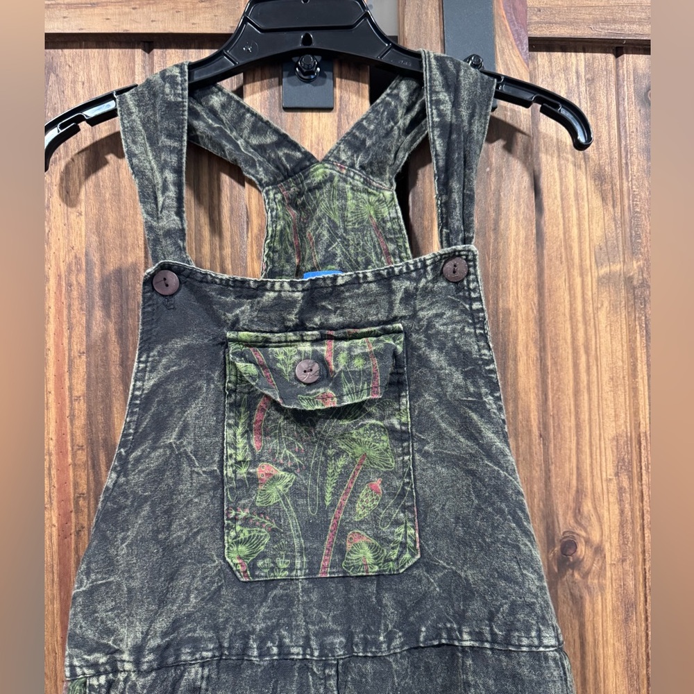 Mexicali Blues Women's Washed Olive Green Overalls Jeans - Picture 2 of 5